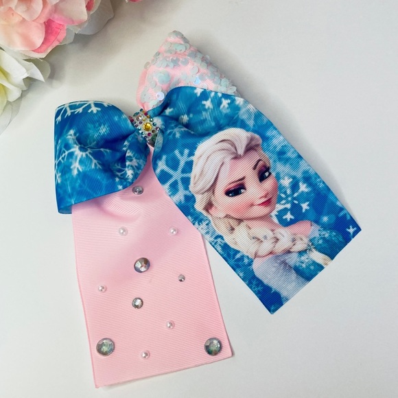 FROZEN PRINCESS CHEER HAIR BOW - Picture 4 of 4